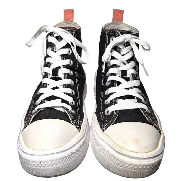 Converse All Star Move Boys Color Pop Platform Sneakers Size 6 Black & Pink Salt - Picture 2 of 9